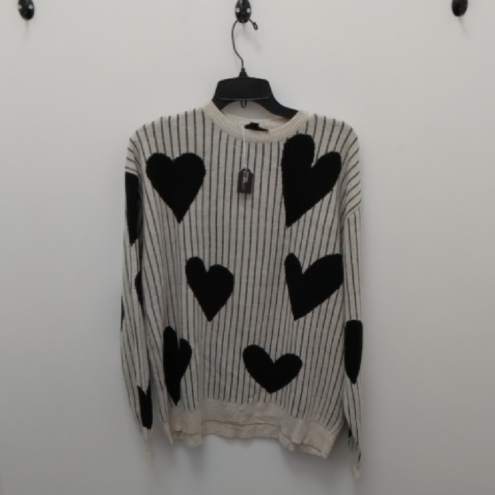 Black Heart Patterned Sweater